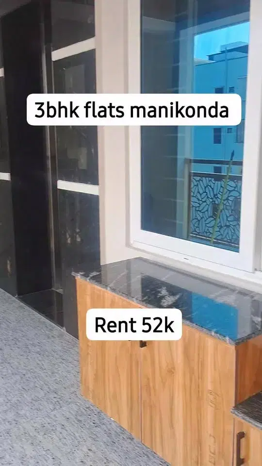 3 BHK Flat for Rent in manikonda panchavathi colony