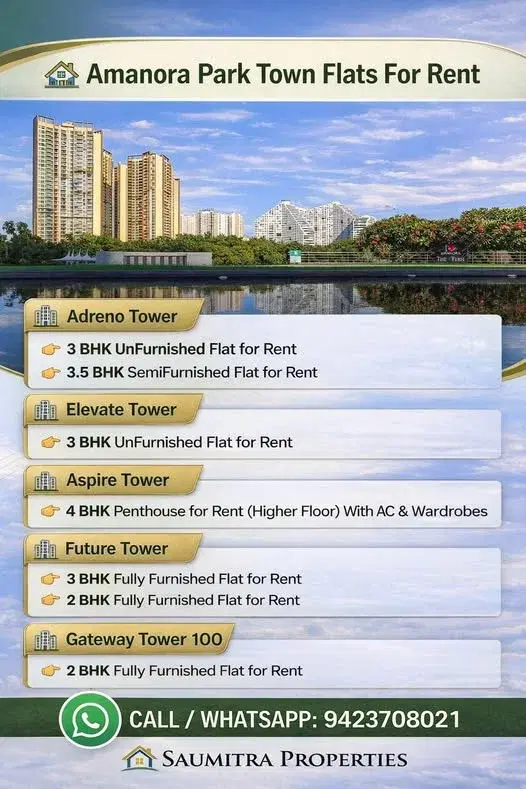 1 BHK Flat for Sale in Amanora Park Town