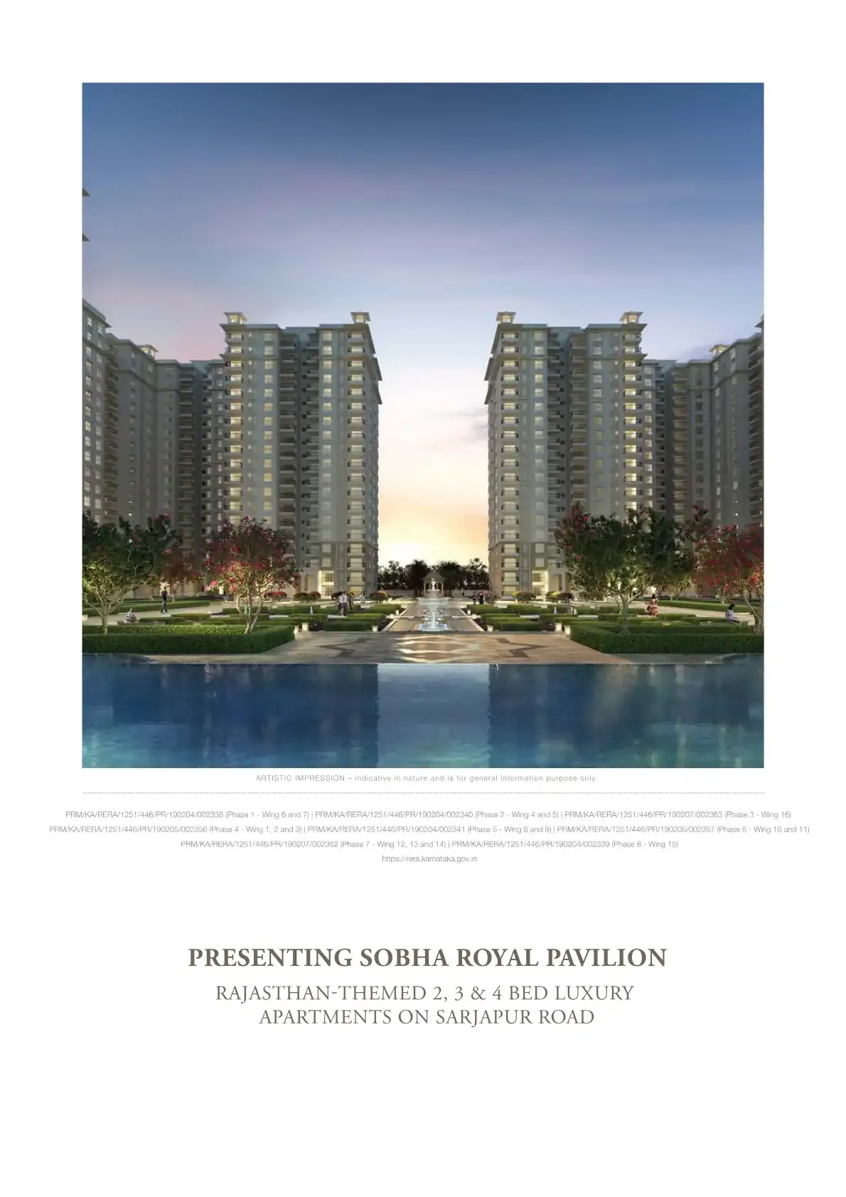 Sobha Royal Pavilion Phase 2 Wing 4 And 5