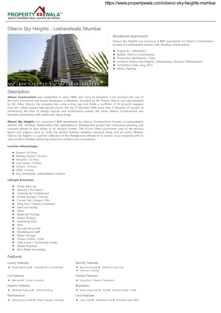 Oberoi Sky Heights