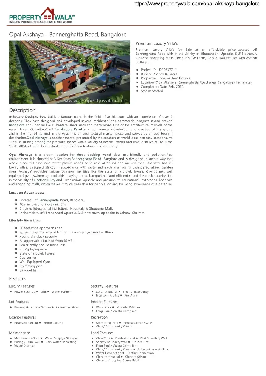 Hiranandani Upscale Bannerghatta