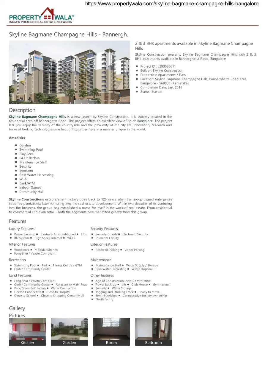 Skyline Bagmane Champagne Hills