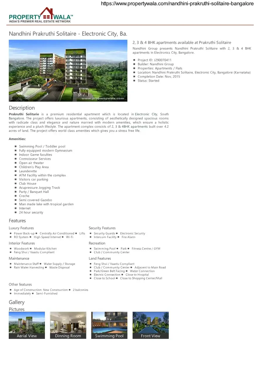 Nandhini Prakruthi Solitaire